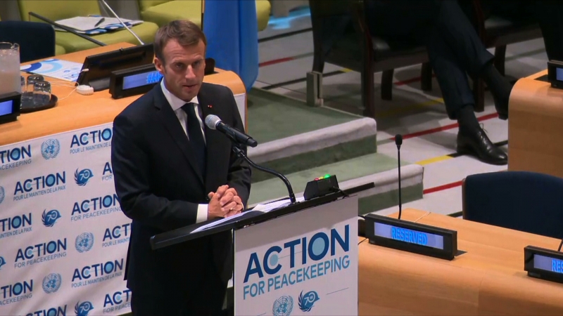 <div> Speech by President Emmanuel Macron at the Opening of the High Level Meeting on Peacekeeping Reform (Actions for Peacekeeping) </div>