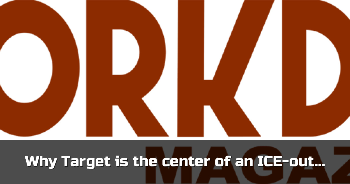 Demonstrators protest outside of the Target store