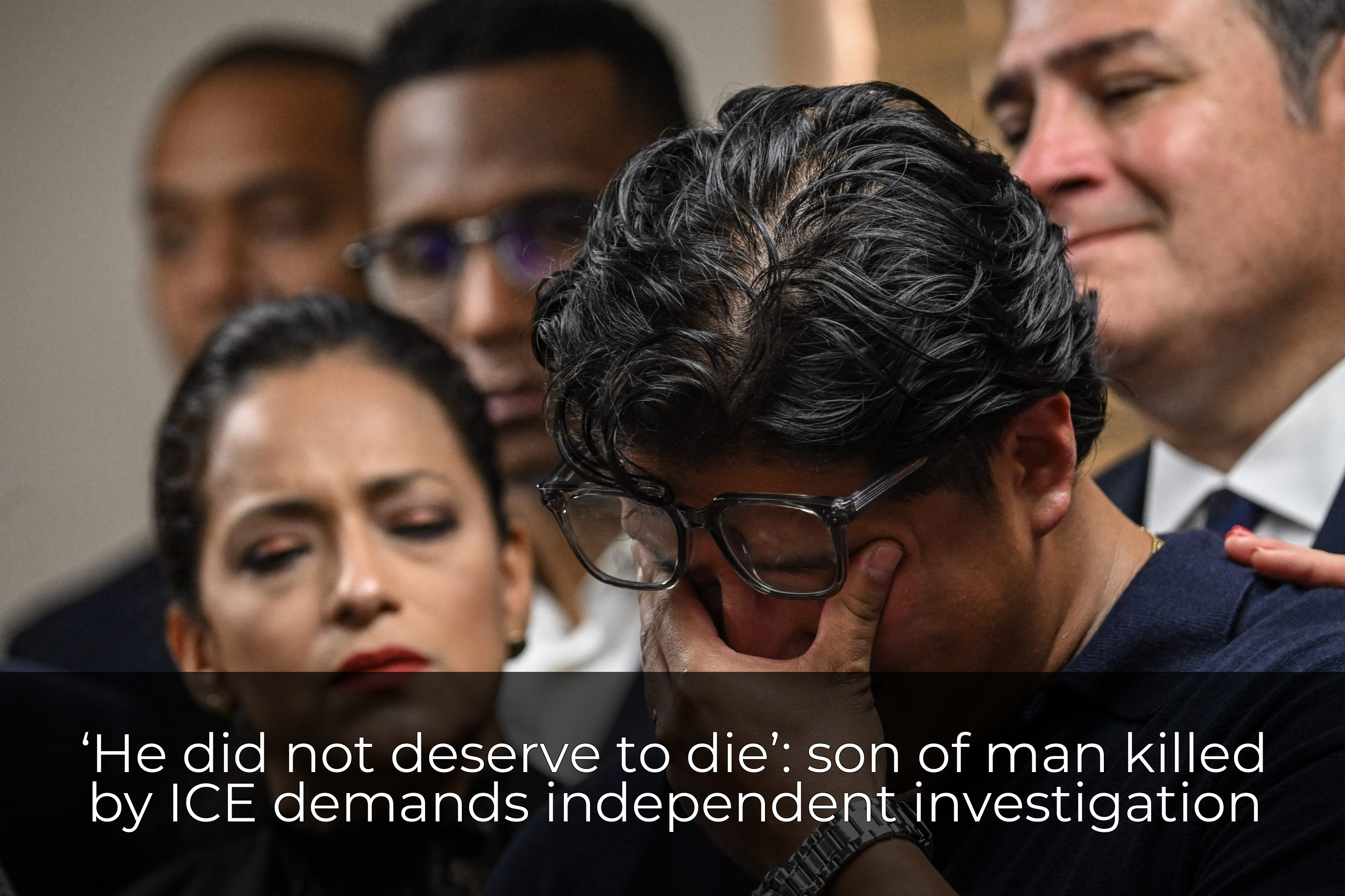 ‘He did not deserve to die’: son of man killed by ICE demands independent investigation