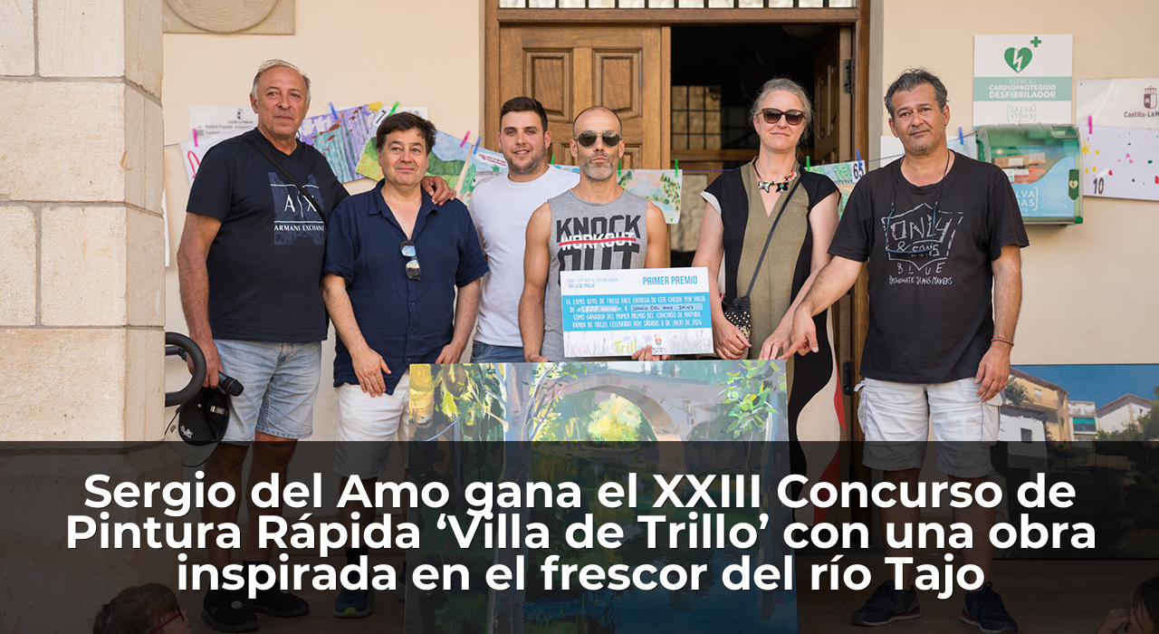 Sergio del Amo gana el XXIII Concurso de Pintura Rápida ‘Villa de Trillo’ con una obra inspirada en el frescor del río Tajo